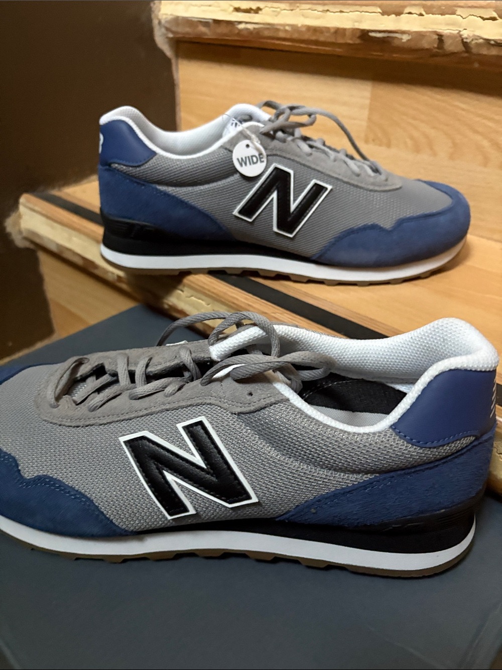 New Balance Men's Gray & Blue Casual Running Shoes - Wide Brand New - Picture 3 of 8